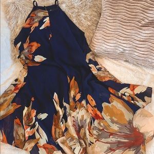 Inc floral, halter dress